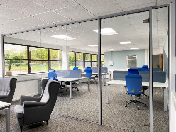 Single Glazed Frameless Glass Office Partitioning