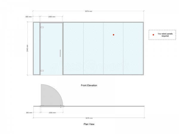 JR Pet Products (Brecon, Powys, Wales): Toughened Glass Frameless Partition and Door