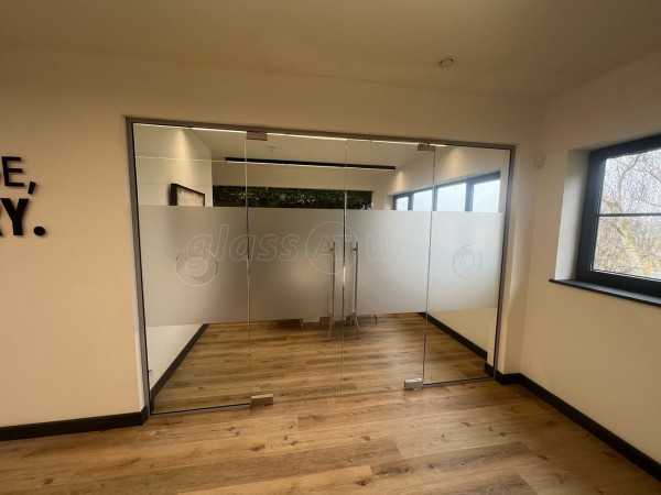 J Sweeney Accountants (Northampton, Northamptonshire): Frameless Glass Boardroom Double Doors