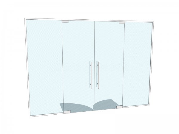 J Sweeney Accountants (Northampton, Northamptonshire): Frameless Glass Boardroom Double Doors