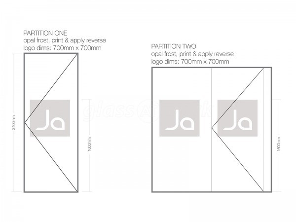 James Andrew Recruitment Solutions (Clarendon Park, Leicester): Glass Sliding Door + Glass Hinged Door