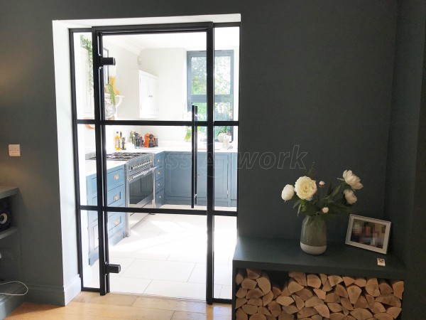 Domestic Project (Windsor, Berkshire): T-Bar Metal Framed Glass Doors