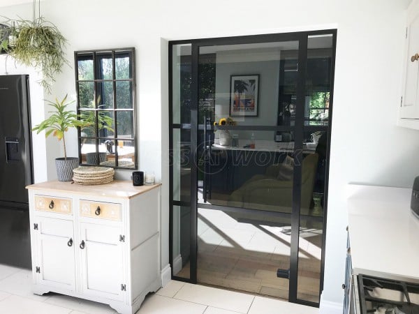 Domestic Project (Windsor, Berkshire): T-Bar Metal Framed Glass Doors