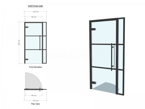 Domestic Project (Windsor, Berkshire): T-Bar Metal Framed Glass Doors