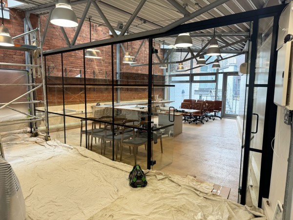 JMK Clothing (Kings Cross, London): T-Bar Aluminium Black Framed Warehouse Glass Wall and Doors