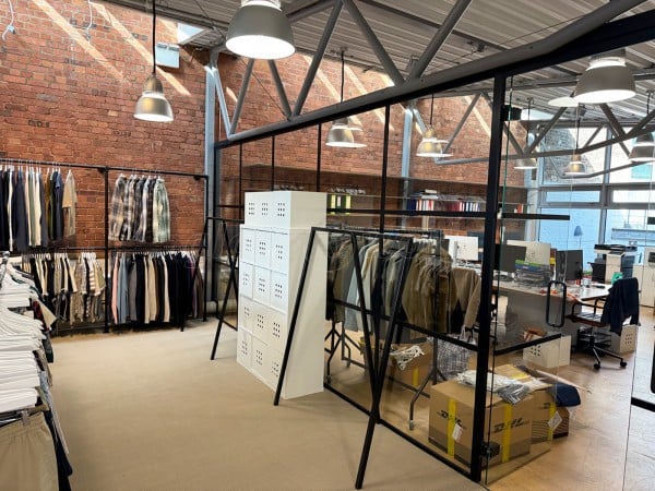 JMK Clothing (Kings Cross, London): T-Bar Aluminium Black Framed Warehouse Glass Wall and Doors