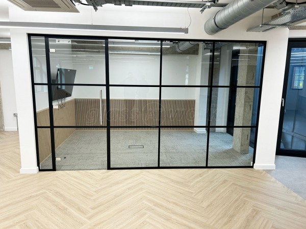 JWC Group (The City, London): T-Bar Aluminium Black Framed Glass Walls and Doors