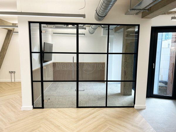 JWC Group (The City, London): T-Bar Aluminium Black Framed Glass Walls and Doors