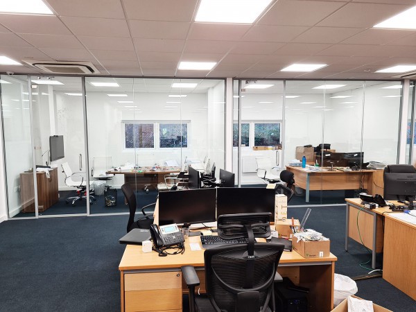 KMP Solutions (Edgeware Road, London): Glass Office Fit-out With Double and Single Glazed Acoustic Offices and Meeting Rooms