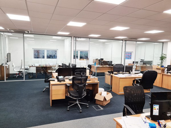 KMP Solutions (Edgeware Road, London): Glass Office Fit-out With Double and Single Glazed Acoustic Offices and Meeting Rooms