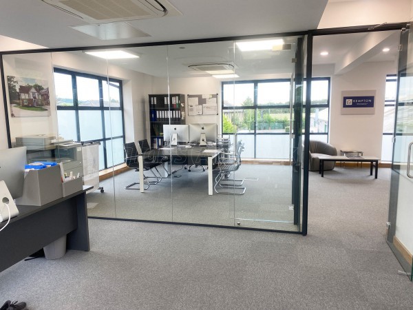 Kempton Homes (Westerham, Kent): Acoustic Glass Office Partition With Black Frame