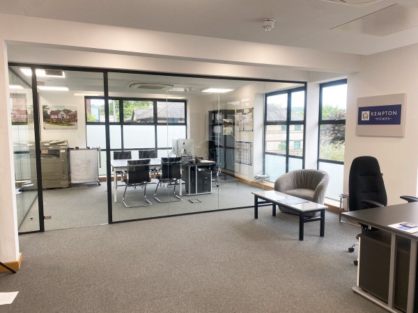 Kempton Homes (Westerham, Kent): Acoustic Glass Office Partition With Black Frame