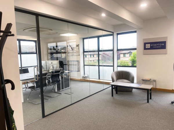 Kempton Homes (Westerham, Kent): Acoustic Glass Office Partition With Black Frame