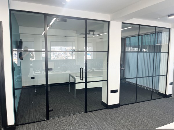 King Welsh (Plymouth, Devon): T-bar Glass Office Front With Door