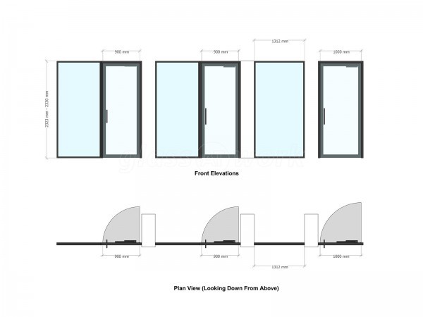 LS Studio London (Cardiff, Wales): Acoustic Glass Office Partitions