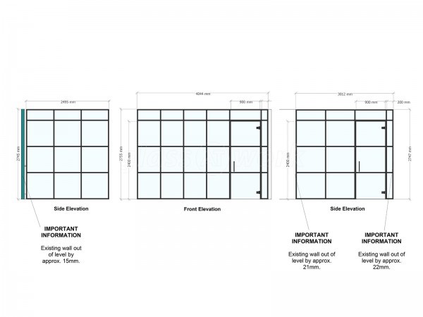 Latus Health (Hull, East Riding of Yorkshire): T-Bar Metal Banded Glass Office Partitions