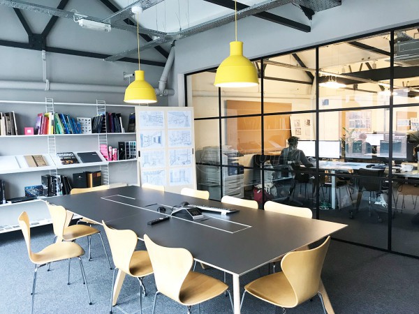 Uniform Communications (Liverpool, Merseyside): Black Slimline T-Bar Industrial-Style Glass Partition [Steel Frame Alternative]