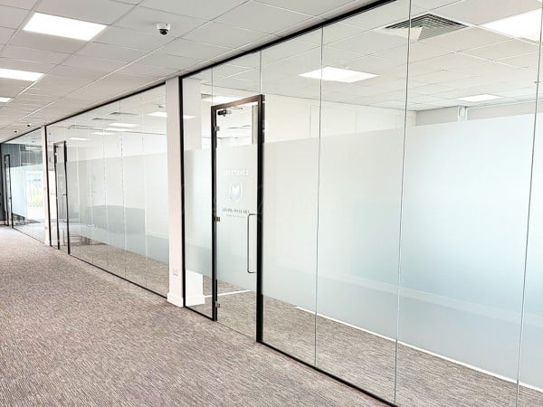Single Glazed Frameless Glass Office Partitioning