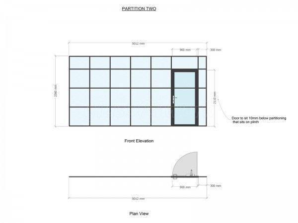 Lochlie Construction (Johnstone, Scotland): T-Bar Warehouse-Style Glass Office Fitout