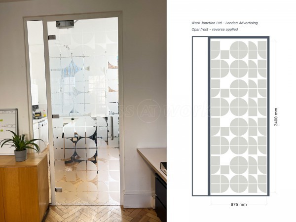 London Advertising (Soho, London): Internal Glass Door and Side Panel