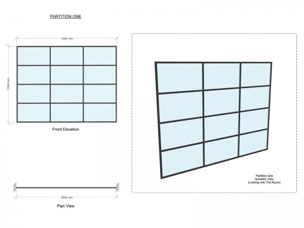 Domestic Project (Finchley, London): Black Framed Industrial-Style Glass Wall Installation To Form Home Office