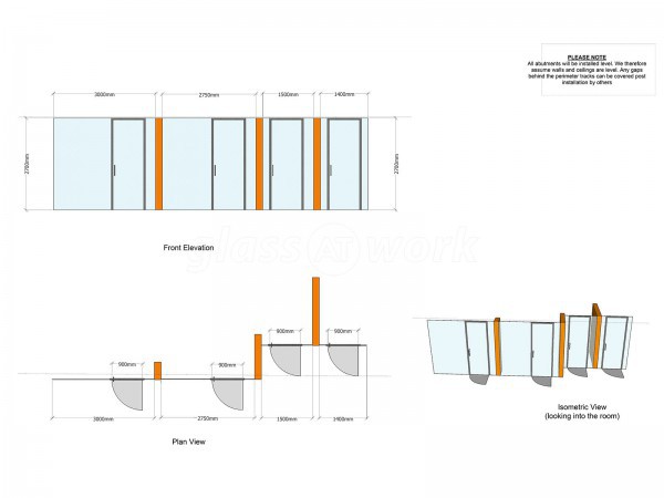 Kiwi Power/Dant Properties (Finsbury Circus, London): Glass Partitions With Doors and Window Film