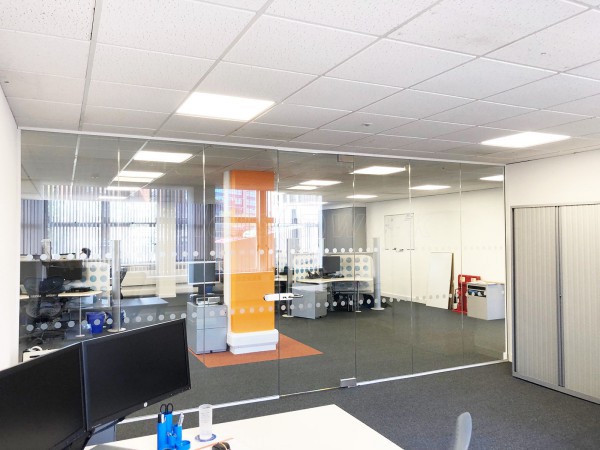 Managed Enterprise Technologies Ltd (Edgbaston, Birmingham): Toughened Glass Office Partition, Frameless Door