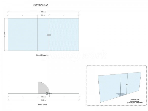 Managed Enterprise Technologies Ltd (Edgbaston, Birmingham): Toughened Glass Office Partition, Frameless Door