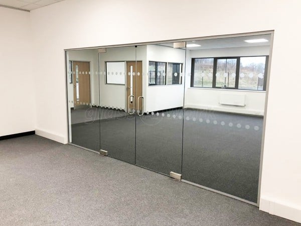 MPC Systems [North] Limited (Chesterfield, Derbyshire): Frameless Style Double Door Glass Partition