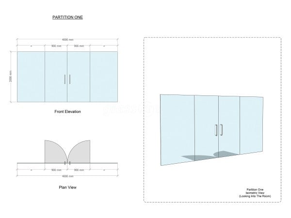 MPC Systems [North] Limited (Chesterfield, Derbyshire): Frameless Style Double Door Glass Partition