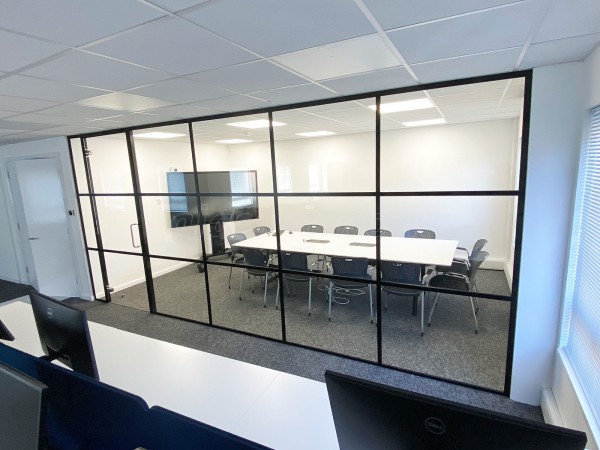 Mason Navarro Pledge (Hitchin, Hertfordshire): T-Bar Metal and Glass Office Partitions With Soundproofing