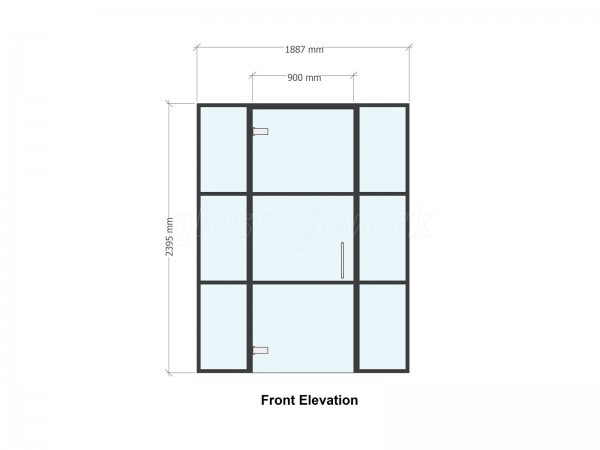 Mason Navarro Pledge (Hitchin, Hertfordshire): T-Bar Metal and Glass Office Partitions With Soundproofing