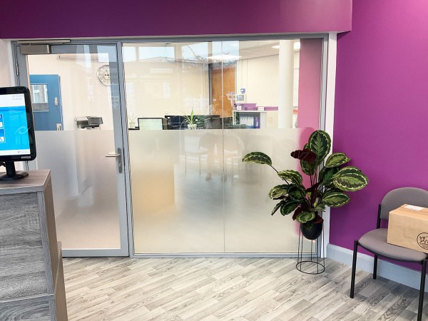 Meole Brace School (Shrewsbury, Shropshire): Double Glazed Glass Partition Wall and Door [for sound reduction]