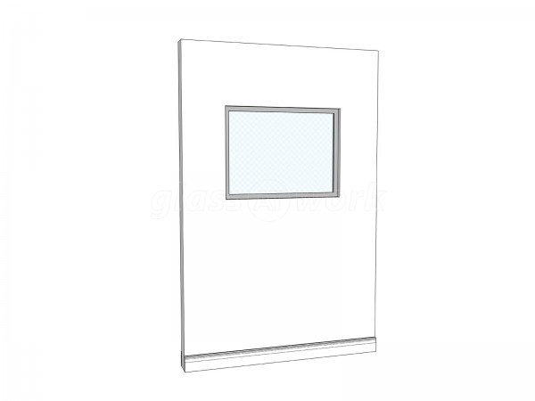 Meole Brace School (Shrewsbury, Shropshire): Double Glazed Glass Partition Wall and Door [for sound reduction]