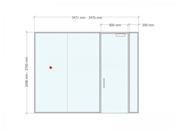 Monek (Lichfield, West Midlands): Toughened Glass Frameless Partition and Door