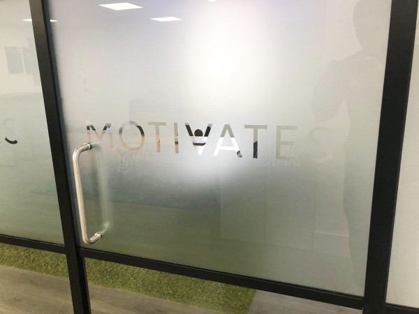 Motivates Inc Limited (Hackney, London): Industrial-Style Aluminium Banded Internal Glass Partitioning