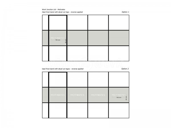 Motivates Inc Limited (Hackney, London): Industrial-Style Aluminium Banded Internal Glass Partitioning