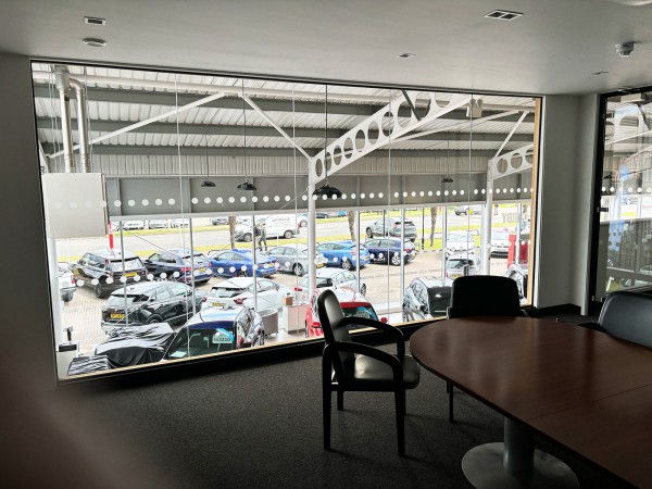 NK Motors [Kia Derby] (Derby, Derbyshire): Car Showroom and Glass Office Partitions