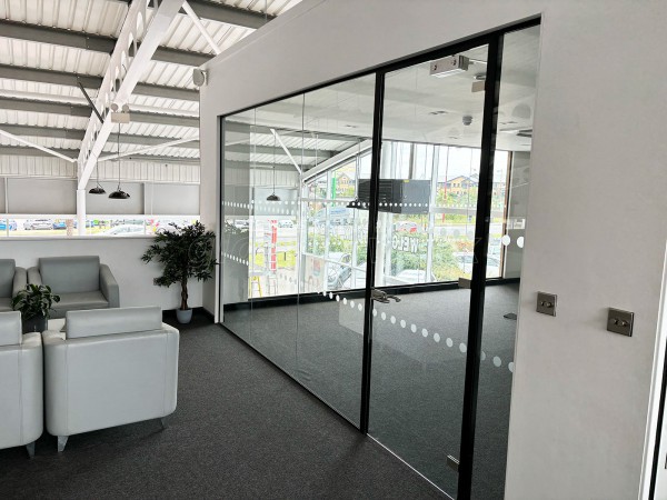 NK Motors [Kia Derby] (Derby, Derbyshire): Car Showroom and Glass Office Partitions