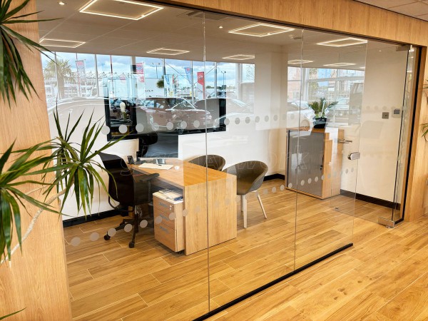 NK Motors [Kia Derby] (Derby, Derbyshire): Car Showroom and Glass Office Partitions