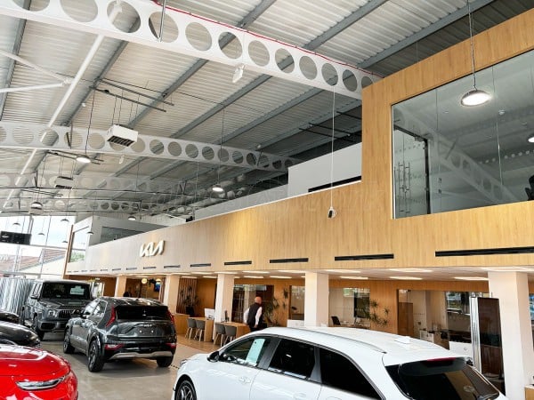 NK Motors [Kia Derby] (Derby, Derbyshire): Car Showroom and Glass Office Partitions