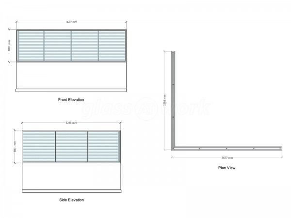 NQIS Ltd (Stoke-on-Trent, Staffordshire): Half Height Double Glazed Screens With Integral Blinds