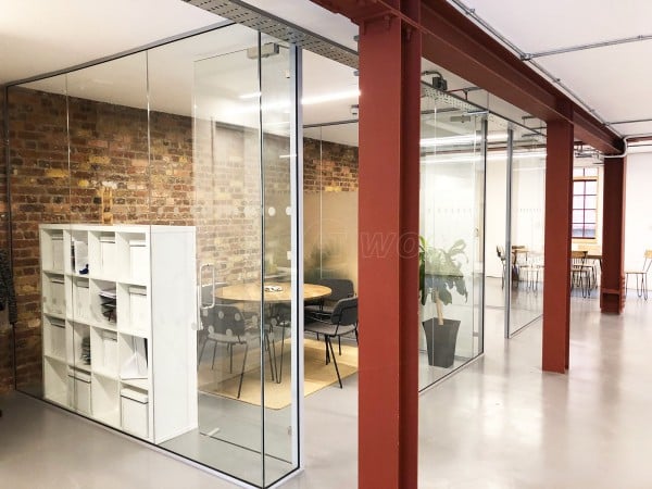 Natalie Gamble Associates LLP (Tower Bridge, London): Two Frameless Glass Offices With Glazed Dividing Wall