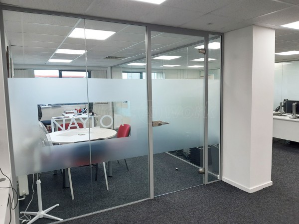 Naylor Industries Plc (Barnsley, South Yorkshire): Acoustic Glass Corner Office With Window Film Logo