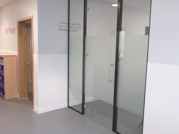 Our Lady of Grace School (Charlton, London): Multiple Acoustic Glass Office Partitions