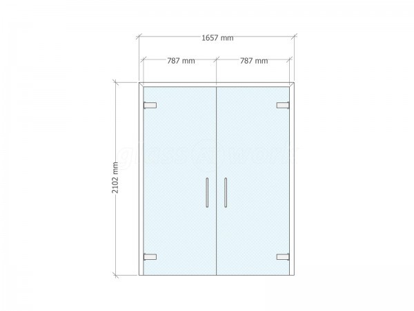 Doncaster Royal Infirmary (Doncaster, South Yorkshire): Frameless Glass Double Doors To Form Cubicles In The New A&E Wing