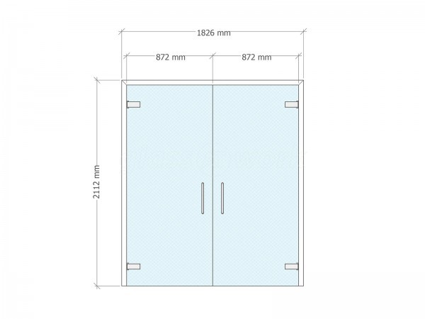 Doncaster Royal Infirmary (Doncaster, South Yorkshire): Frameless Glass Double Doors To Form Cubicles In The New A&E Wing