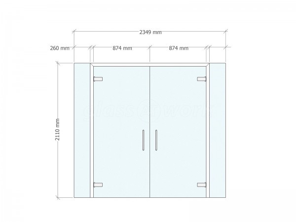 Doncaster Royal Infirmary (Doncaster, South Yorkshire): Frameless Glass Double Doors To Form Cubicles In The New A&E Wing