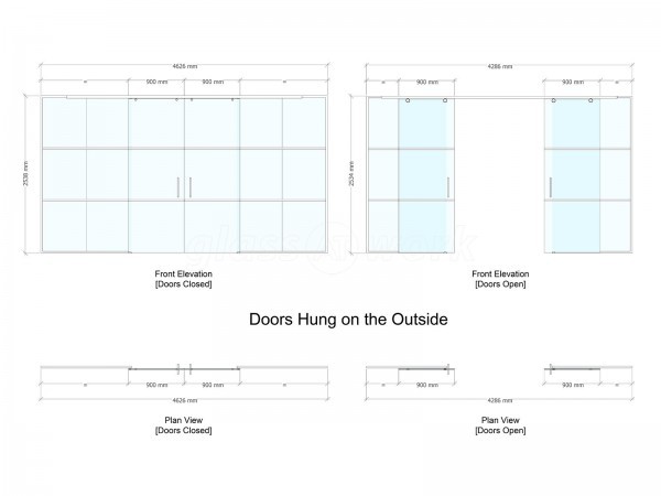 Office Twelve (Wilmslow, Cheshire): White T-Bar Panelled Glass Office Partition With Sliding Doors