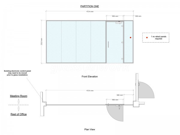 OnePlan Business Solutions (Ormskirk, Lancashire): Acoustic Glass Office Partitioning With Bespoke Film Design